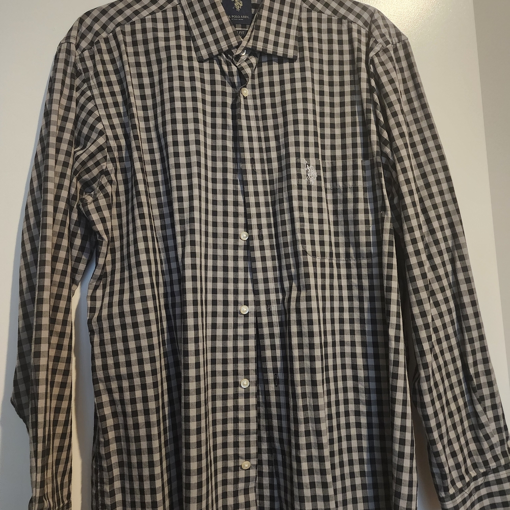 Classic Black and White Checkered Men's Shirt